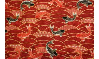 Tissu japonais Naka poissons