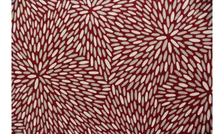 Tissu rouge artifice blanc argent