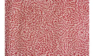 Tissu rouge artifice argent