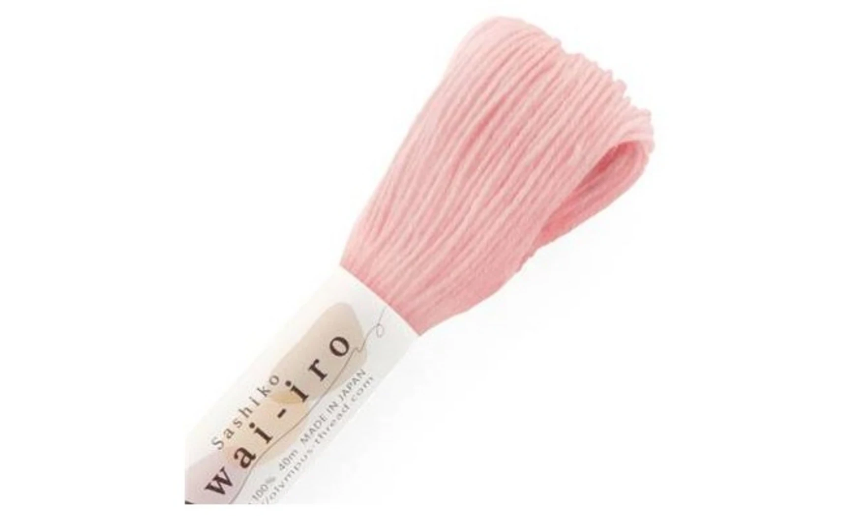 Fil Sashiko pastel rose coquille 40m