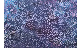 Batik violet foncé feuillages fins