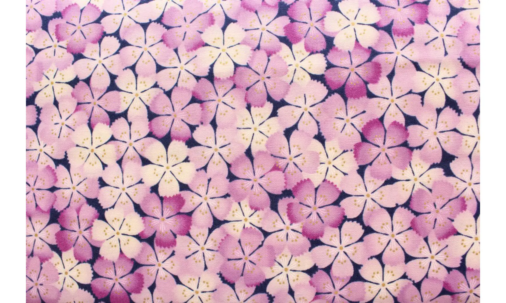 Tissu fleurs japonaises violet