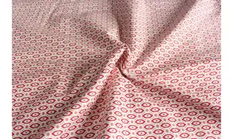 Tissu Rouge et Blanc Géo