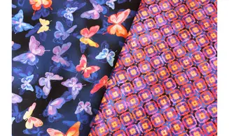 Tissu papillons de lumière