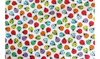 Tissu coccinelles multi