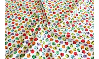 Tissu coccinelles multi