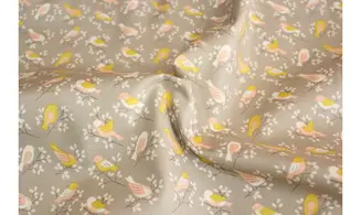 Tissu "un petit oiseau m'a dit"