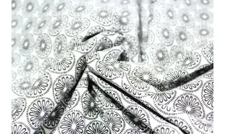 Tissu design agrumes fond blanc