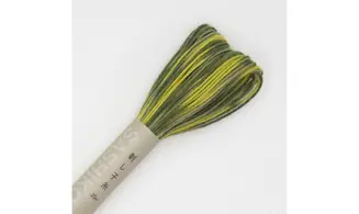 Fil Sashiko dégradé vert/jaune 20m