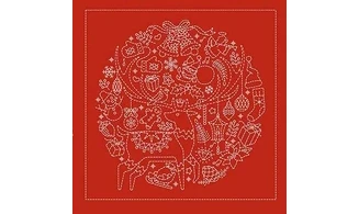 Coupon tissu Sashiko 30 x 30 cm