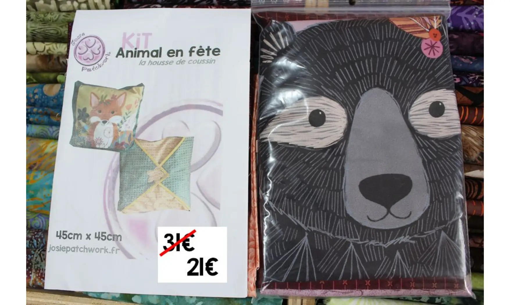 Kit Coussin animal en fête - Ours