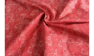 Tissu rouge imprimés blancs