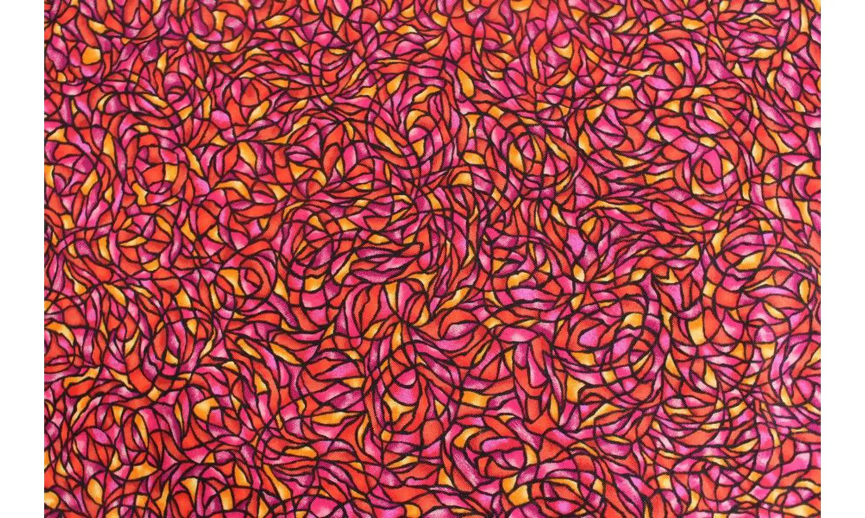 Tissu vitrail rose orange