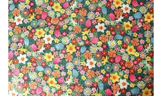 Tissu fleurs multi