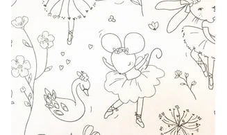 Tissu à colorier danse