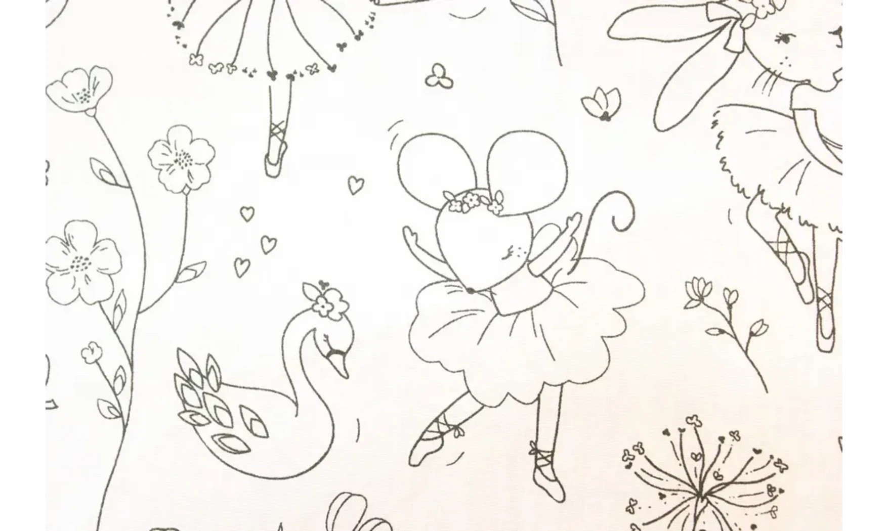 Tissu à colorier danse