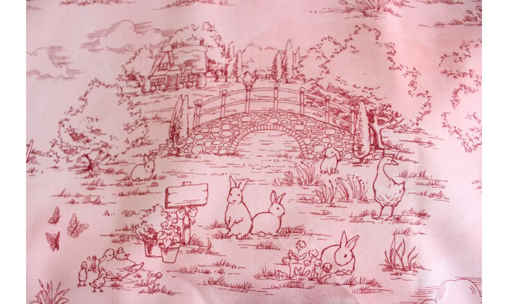 Tissu le chemin des lapins