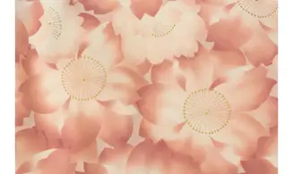 Tissu grandes fleurs japonaises roses