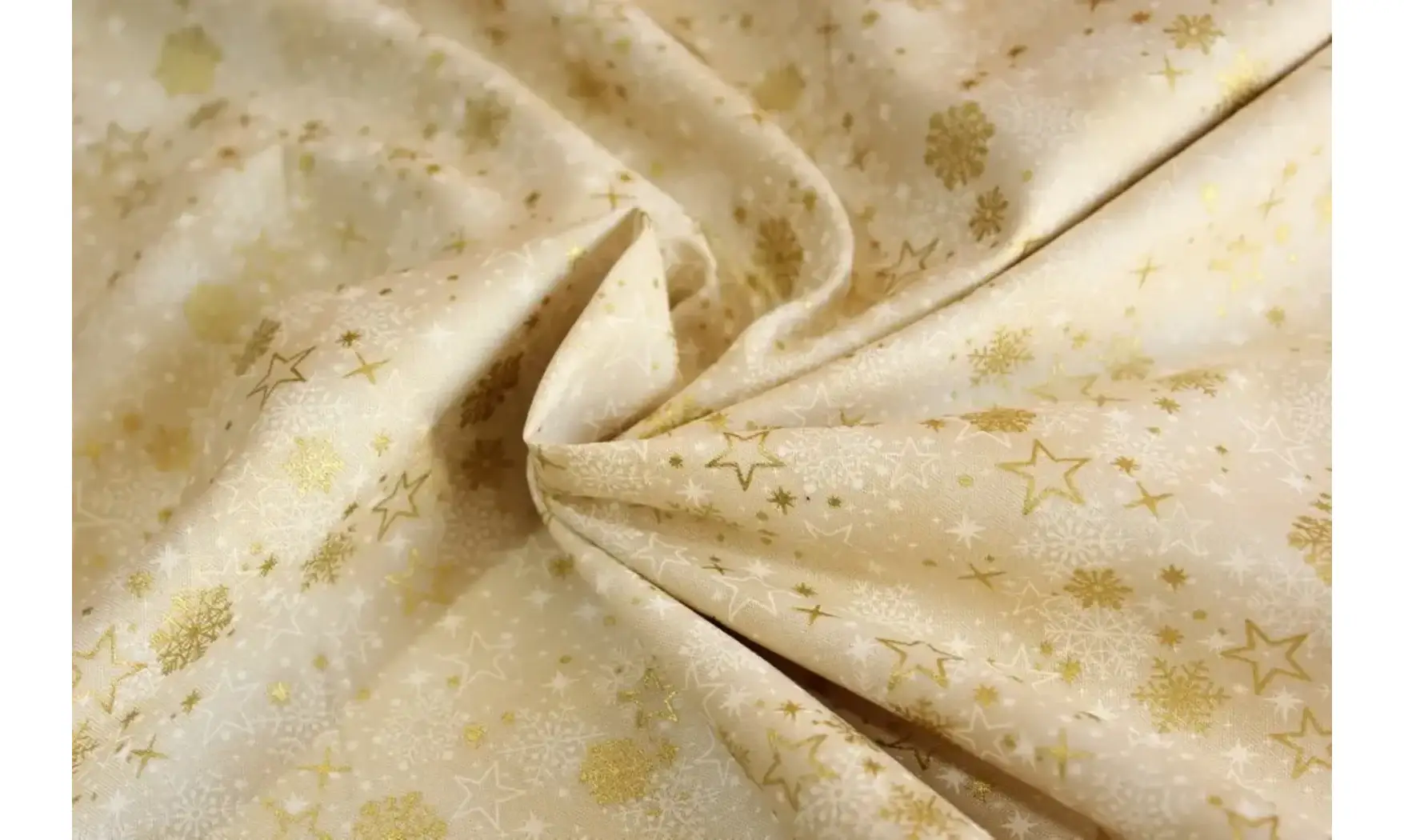 Tissu flocons et étoiles