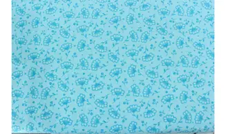 Tissu fleurs bleues