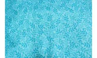 Tissu feuillage turquoise