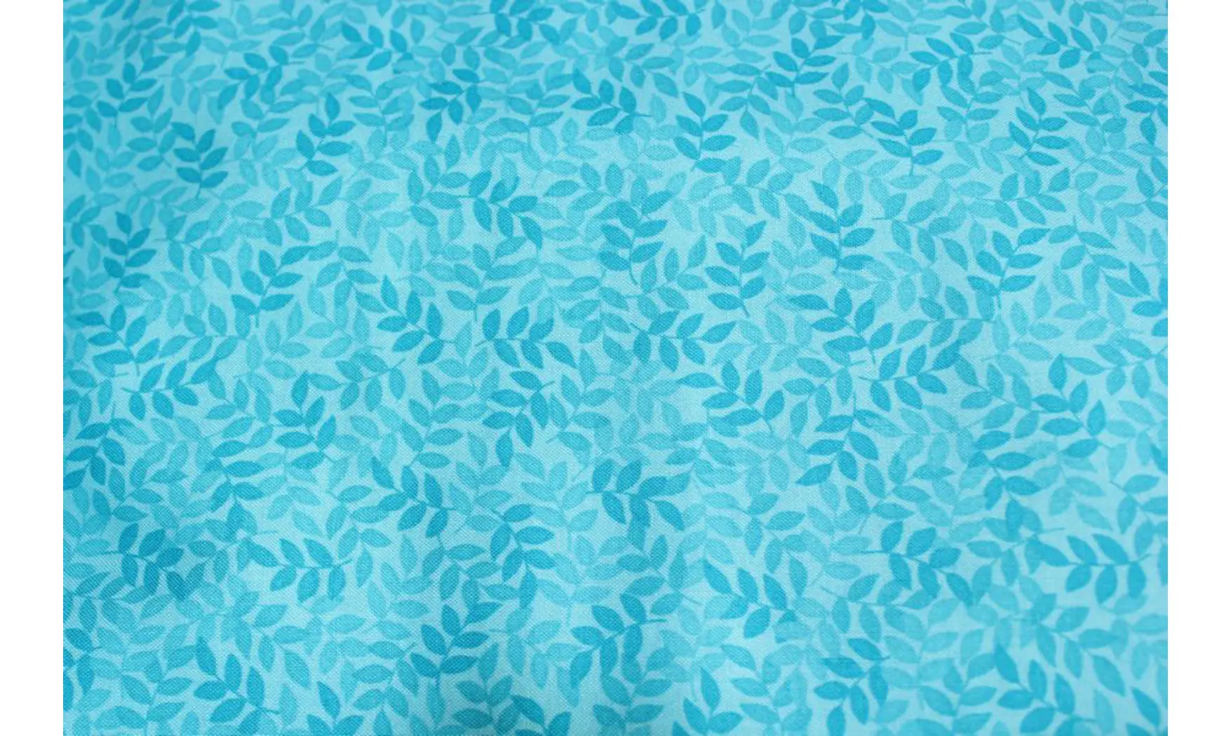Tissu feuillage turquoise