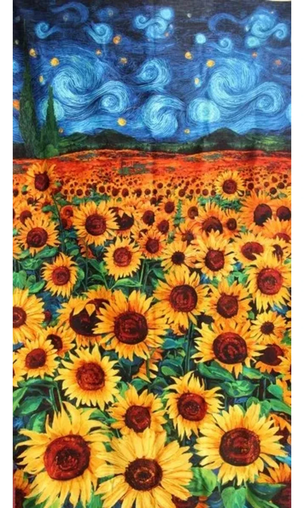 Panneau Champs de tournesols