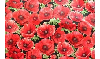 Tissu coquelicots