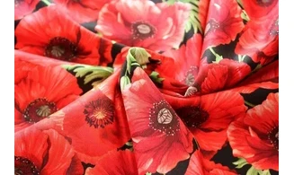 Tissu coquelicots