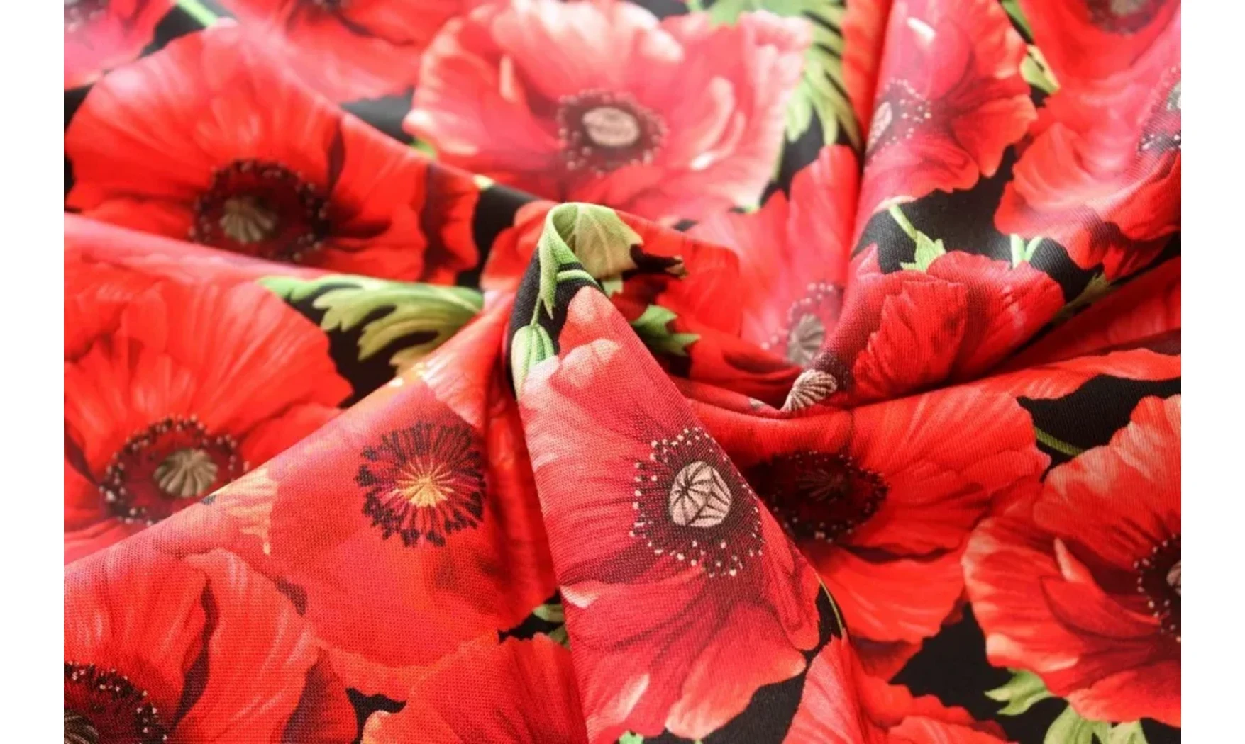 Tissu coquelicots