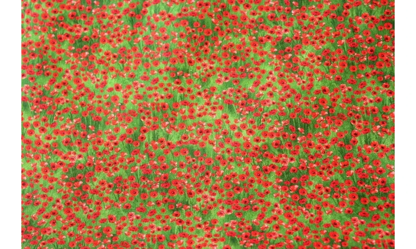 Tissu champs de coquelicots