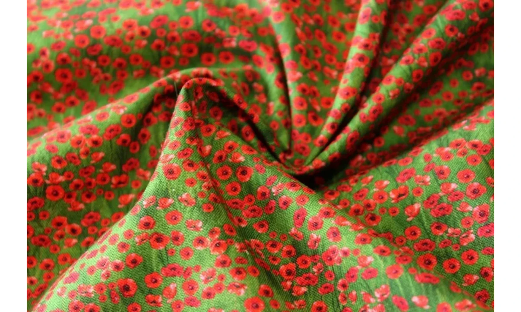 Tissu champs de coquelicots