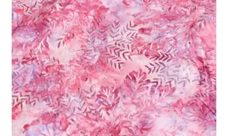 Batik rose feuillages