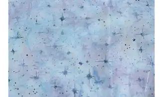 Batik étoilé bleu violet