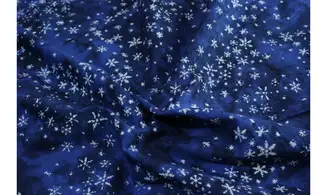 Batik flocons bleu foncé