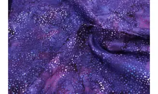 Batik violet pointillisme bleu blanc