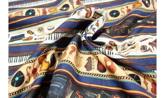 Tissu bandes musicales