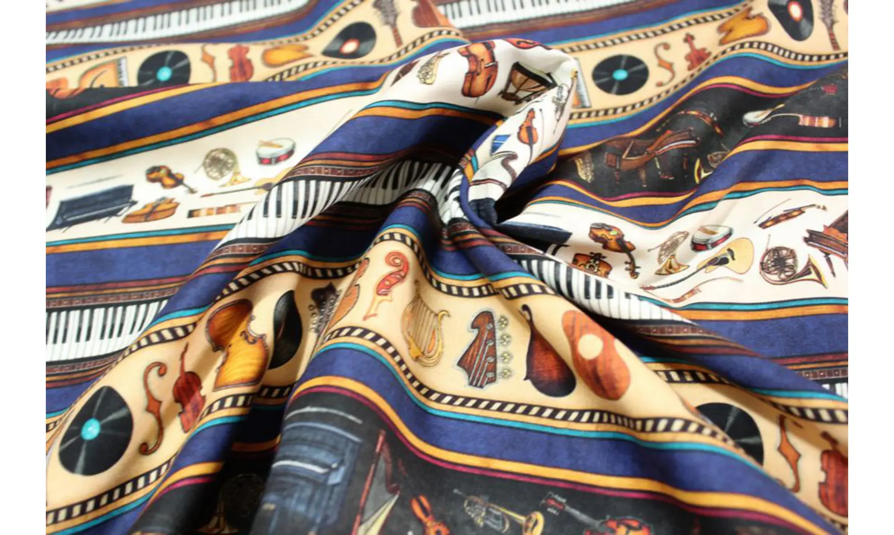 Tissu bandes musicales