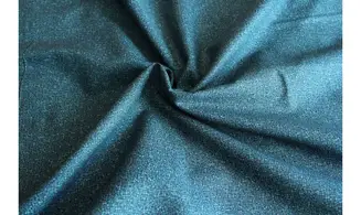 Tissu faux uni grains bleu canard