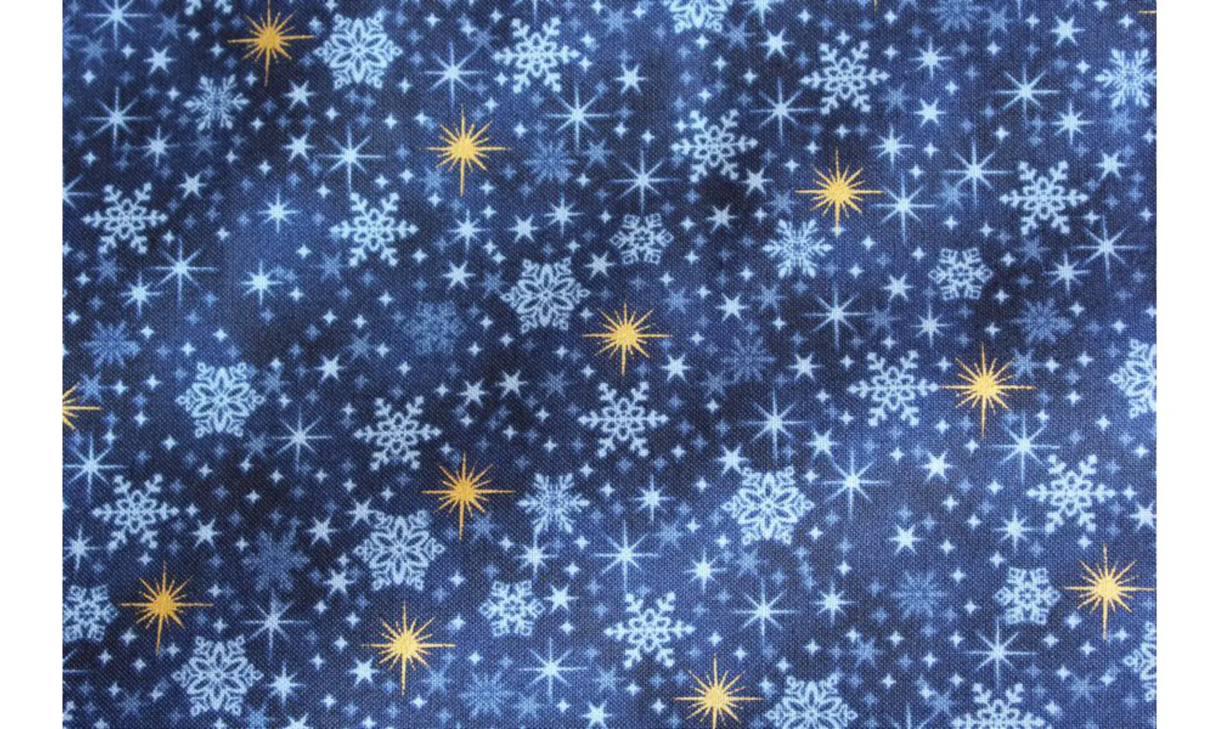 Tissu bleu étoiles dorées