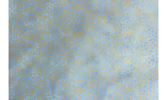 Tissu bleu doré géométrie