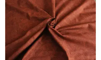 Tissu leaves marron
