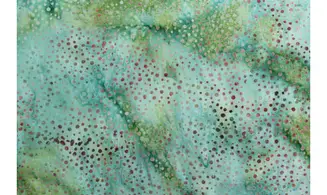 Batik vert bleu pointillisme rosé