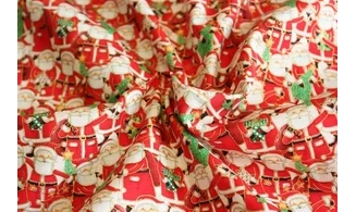 Tissu pères Noël