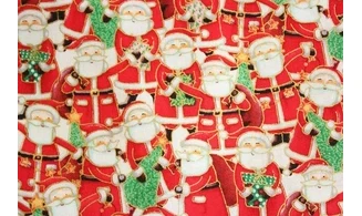Tissu pères Noël
