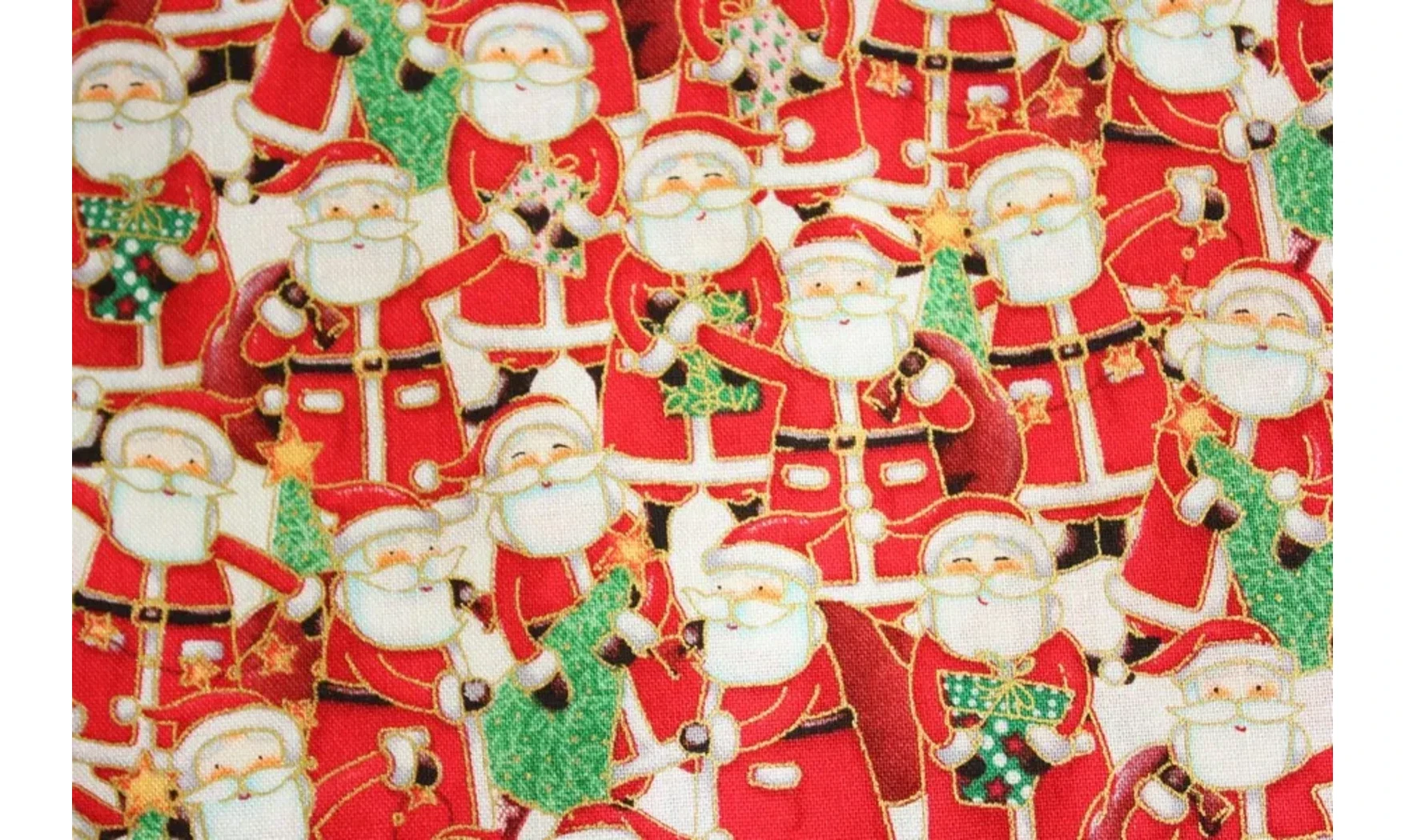 Tissu pères Noël
