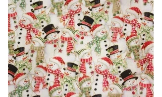 Tissu bonhommes de neige