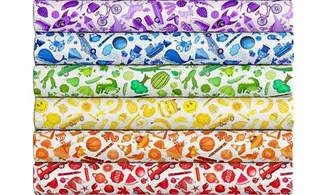 Tissu Mille objets violets