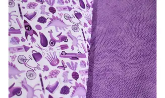 Tissu Mille objets violets