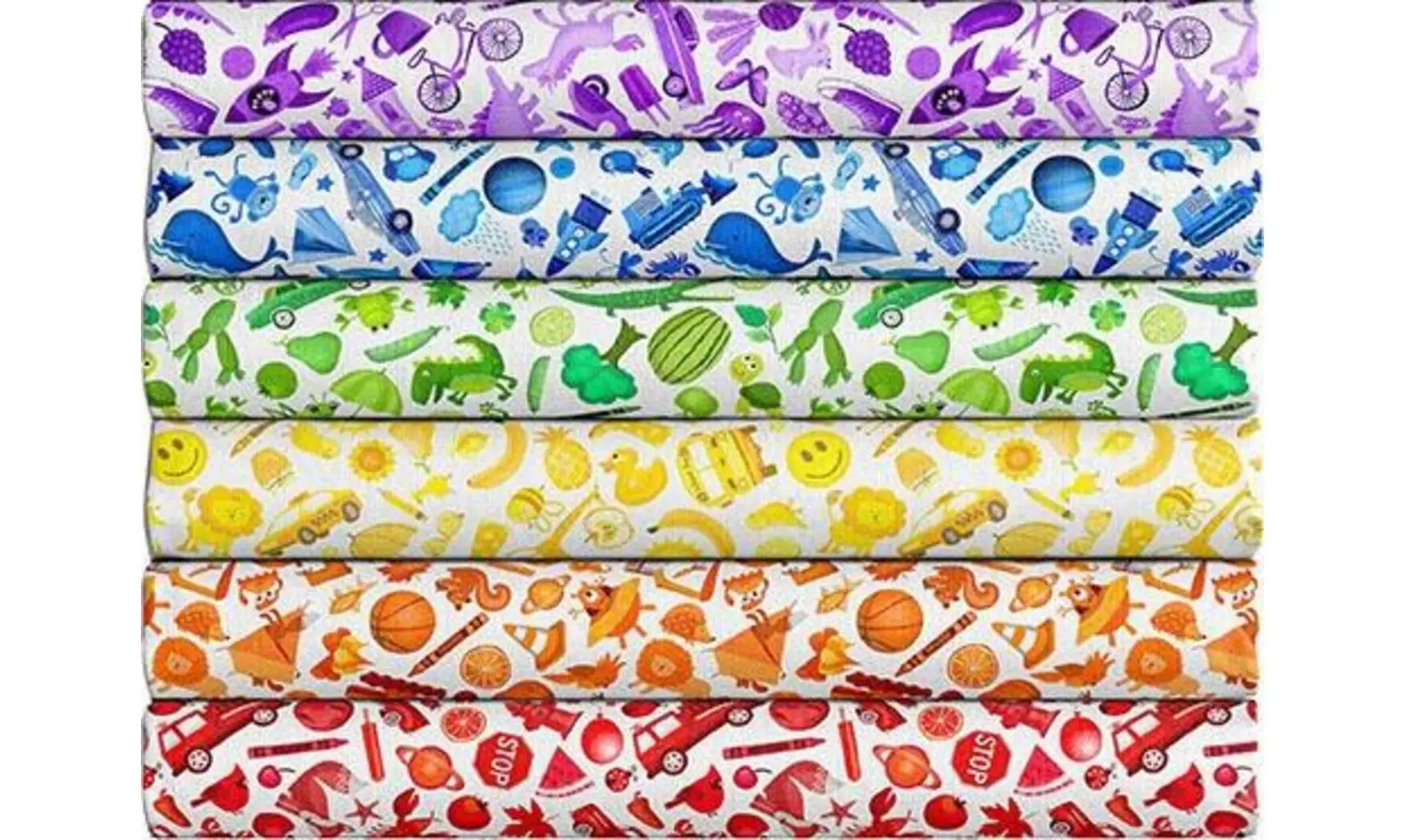 Tissu Mille objets violets